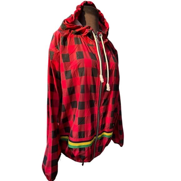 Palm Angels Buffalo Check Windbreaker Red Relaxed Athleisure Streetwear Mens XS - Picture 3 of 9